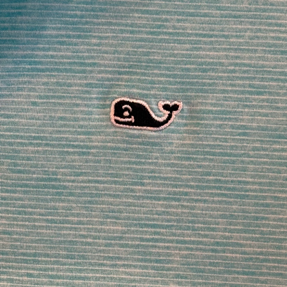 Vineyard Vines On-The-Go Sankaty Polo Youth XL Teal Performance - Picture 2 of 5